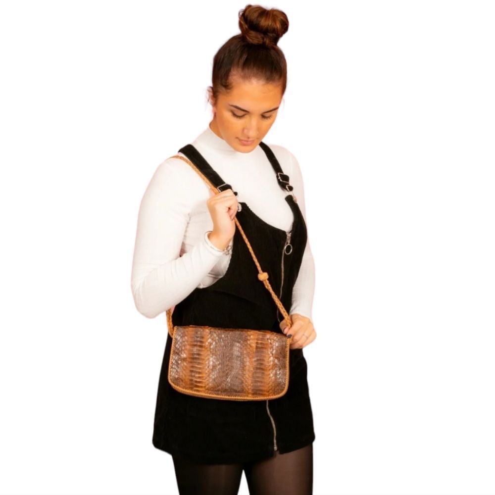 Vintage Authentic Snakeskin Handbag